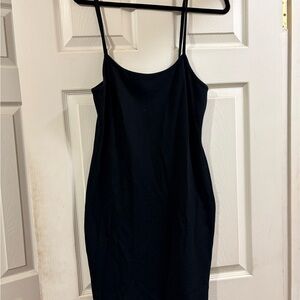 Fashion Nova Black Adjustable Strap Slip Dress